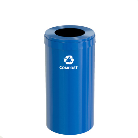 GLARO 23 gal Trash Can, Blue W-1542BL-BL-W6RL