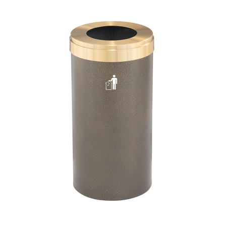 GLARO 23 gal Trash Can, Bronze Vein/Satin Brass W-1542BV-BE-W1