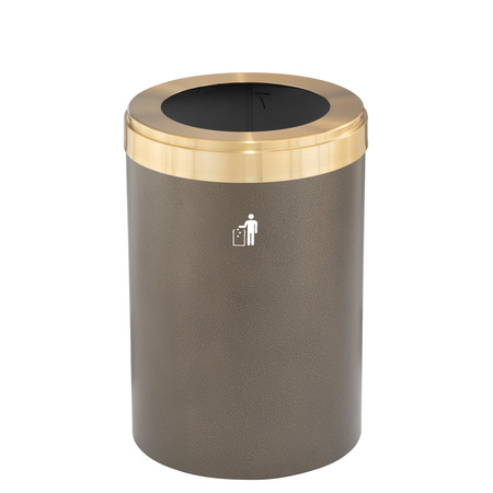 GLARO 33 gal Trash Can, Bronze Vein/Satin Brass W-2032BV-BE-W1