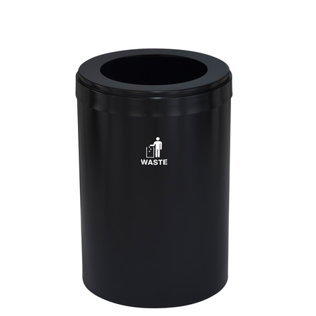 GLARO 41 gal Trash Can, Satin Black W-2042BK-BK-W2