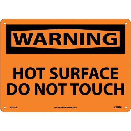 NMC Warning Hot Surface Do Not Touch Sign, W429AB W429AB