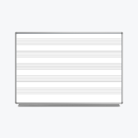 LUXOR Wall-Mount Music Whiteboard, 72"W x 48"H WB7248M