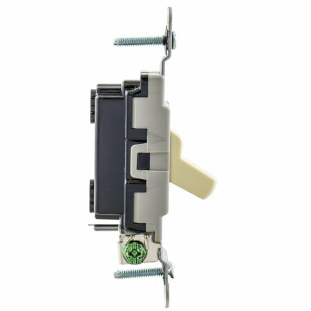 Hubbell Wall Switch, 20A, Ivory, 1 HP, 1-Pole Switch CSB120I