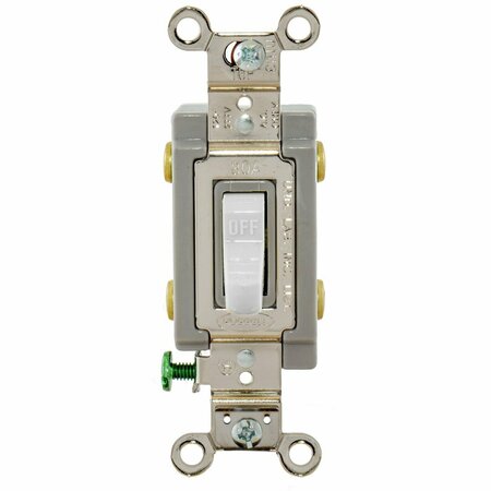Hubbell Wall Switch, 30A, White, 2-Pole Type, 2 HP HBL3032W