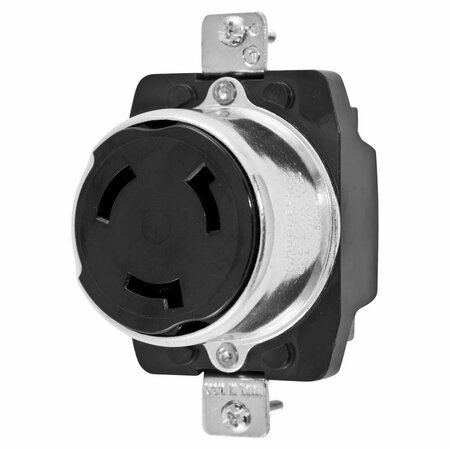 Hubbell 50A Twist-Lock Receptacle 3P 4W 600VAC/250VDC BK HBL3769