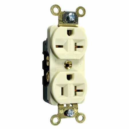 Hubbell Receptacle, Duplex, 5-20R, 6-20R, 125/250V HBL5492I