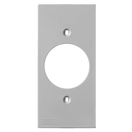 HUBBELL WIRING DEVICE-KELLEMS Din Rail Utility Box Device Plate, Number of Gangs: 1 Non Metallic, Gray KP720GY