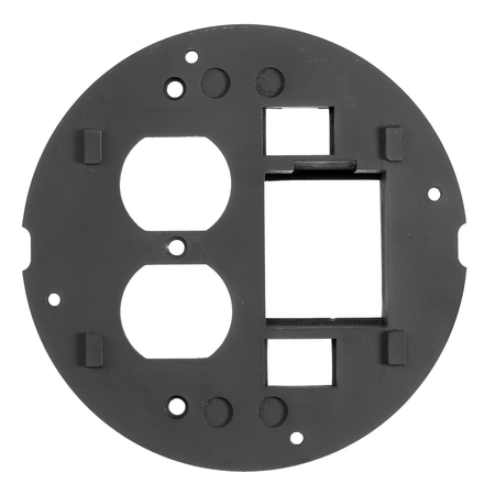 Hubbell Wiring Device-Kellems Sub Plate, Round, Cast Aluminum, Flush Cover S1SPDU2IM