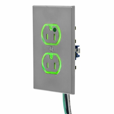 Hubbell Extra Heavy Duty Hospital Grade SNAPConnect Receptacle SNAP8200GYLTR