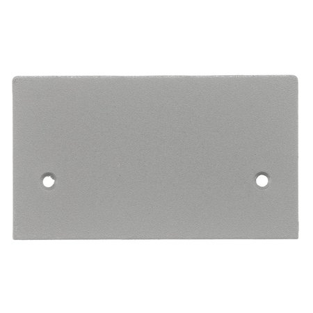 HUBBELL WIRING DEVICE-KELLEMS Blank Plate, Aluminum, Gray SS2309BGYA