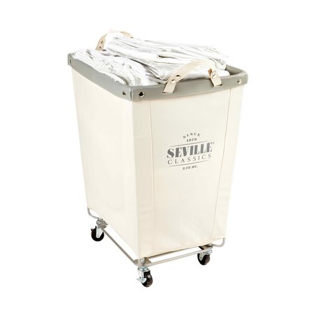 Seville Classics Laundry Cart, Comme, 22" D x 16" W x 27" H WEB703