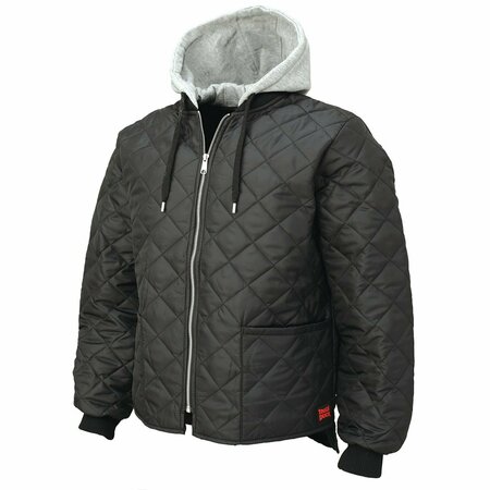TOUGH DUCK Hooded Freezer Jacket, WJ262-BLACK-3XL WJ262