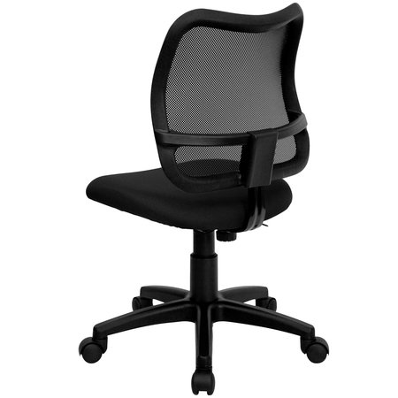 Flash Furniture Fabric Task Chair, 21 1/2-, No Arm, Back, Seat, Frame: Black WL-A277-BK-GG