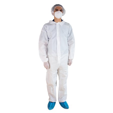 LIGHTHOUSE Coverall White, Large, 25 PK WMCC102700L