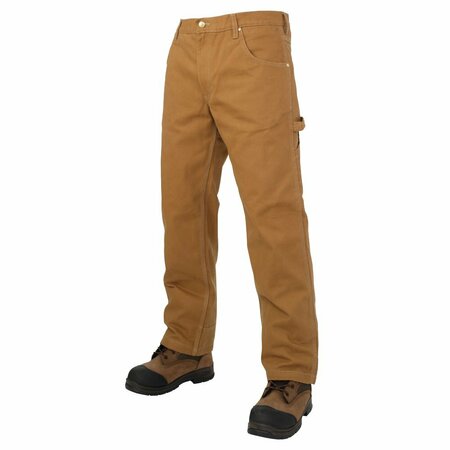 TOUGH DUCK Duck Pant, Washed, 38/34, Black WP023