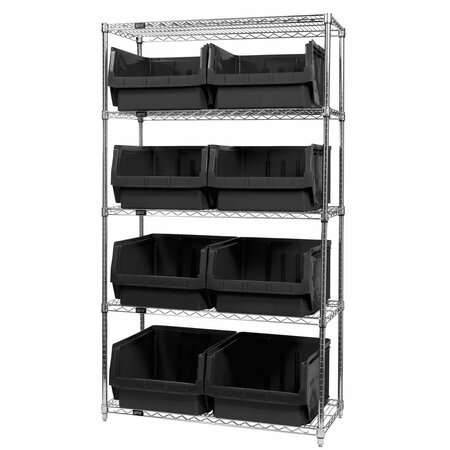 QUANTUM STORAGE SYSTEMS Shelving Unit, Wire WR5-543BK