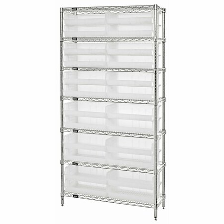 QUANTUM STORAGE SYSTEMS Shelving Unit, Wire WR7-245CL