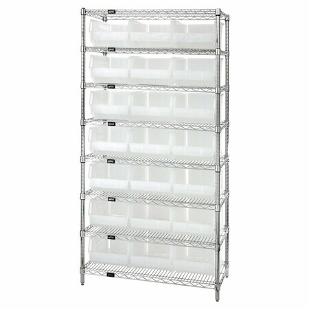 QUANTUM STORAGE SYSTEMS Shelving Unit, Wire WR8-255CL