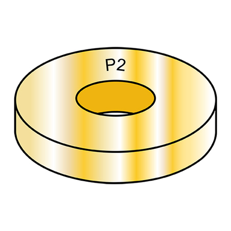 ZORO SELECT Flat Washer, Fits Bolt Size 5/8" , Steel Zinc Yellow Finish, 400 PK 62WSAEH