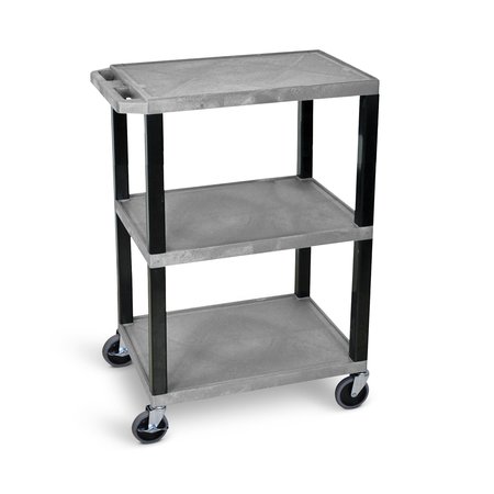 Luxor Tuffy Utility Cart with Three Shelves WT34GYS