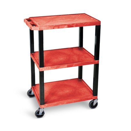 Luxor Tuffy Utility Cart with Three Shelves WT34RS
