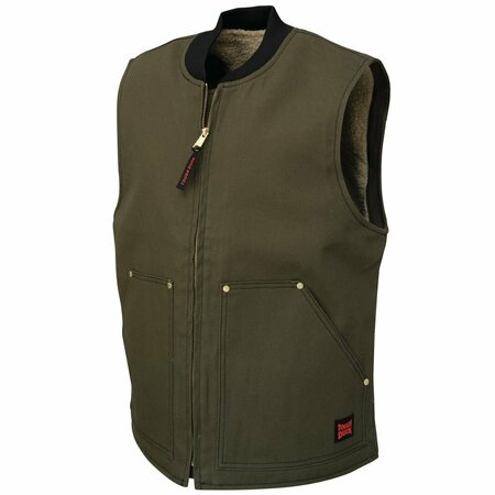 TOUGH DUCK Duck Sherpa Lined Vest, Olive WV061
