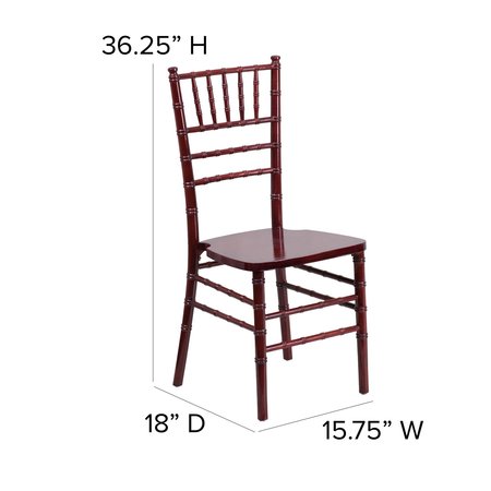 Flash Furniture Chiavari Chair, 18"L36-1/4"H, HerculesSeries XS-MAHOGANY-GG