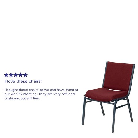 Flash Furniture Fabric Stack Chair, Burgundy XU-60153-BY-GG