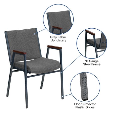 Flash Furniture Fabric Stack Armchair, Gray XU-60154-GY-GG