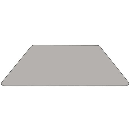 Flash Furniture Trapezoid Activity Table, 29 X 57 X 25.125, Chrome, Laminate, Particleboard, Steel Top, Grey XU-A3060-TRAP-GY-T-P-GG