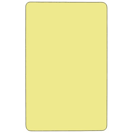 Flash Furniture Rectangle Activity Table, 30" X 72" X 25.37", Laminate Top, Yellow XU-A3072-REC-YEL-T-P-CAS-GG