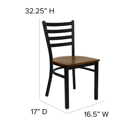 Flash Furniture Restaurant Chair, 17"L32-1/4"H, HerculesSeries XU-DG694BLAD-CHYW-GG