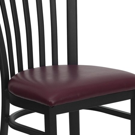 Flash Furniture Restaurant Chair, 18-3/4"L34-3/4"H, HerculesSeries XU-DG6Q4BSCH-BURV-GG