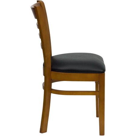 Flash Furniture Restaurant Chair, 20"L33-3/4"H, HerculesSeries XU-DGW0005LAD-CHY-BLKV-GG