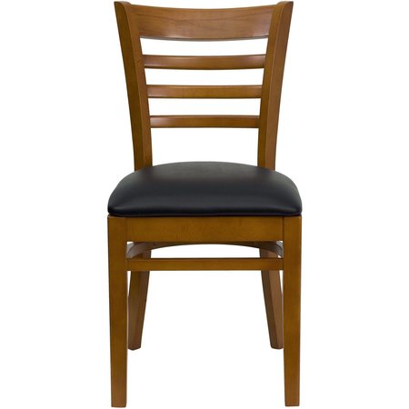 Flash Furniture Restaurant Chair, 20"L33-3/4"H, HerculesSeries XU-DGW0005LAD-CHY-BLKV-GG