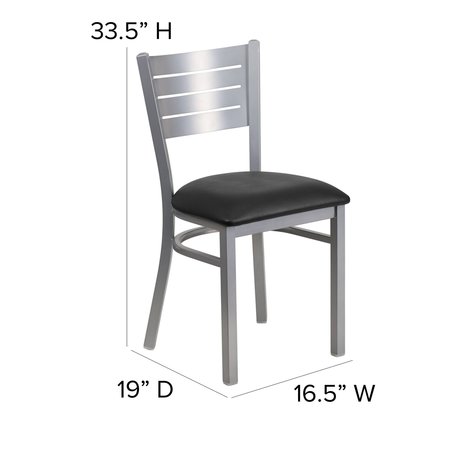 Flash Furniture Restaurant Chair, 19"L33-/2"H, HerculesSeries XU-DG-60401-BLKV-GG