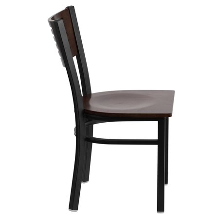 Flash Furniture Restaurant Chair, 21"L32"H, HerculesSeries XU-DG-6G5B-WAL-MTL-GG