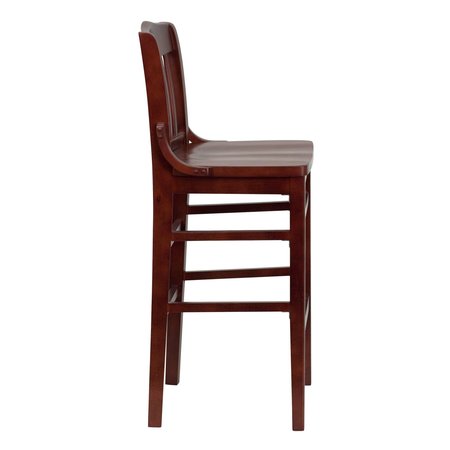 Flash Furniture Barstool, Mahogany Wood XU-DG-W0006BAR-MAH-GG