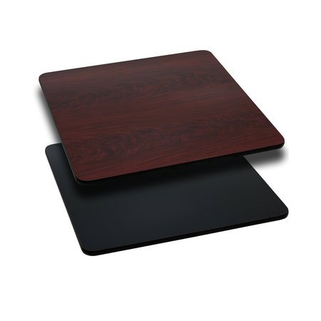 Flash Furniture Square Table Top with Black or Mahogany XU-MBT-3030-GG
