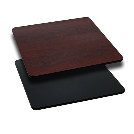 Flash Furniture Square Table Top with Black or Mahogany XU-MBT-3636-GG