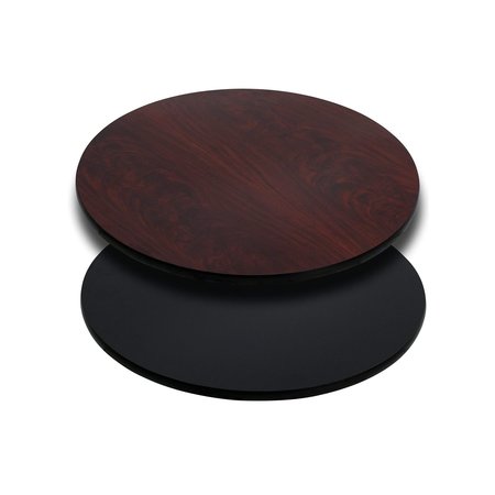 Flash Furniture Round Round Table Top with Black or Mahogany R, 24" W, 24" L, 1.125" H, Mahogany XU-RD-24-MBT-GG