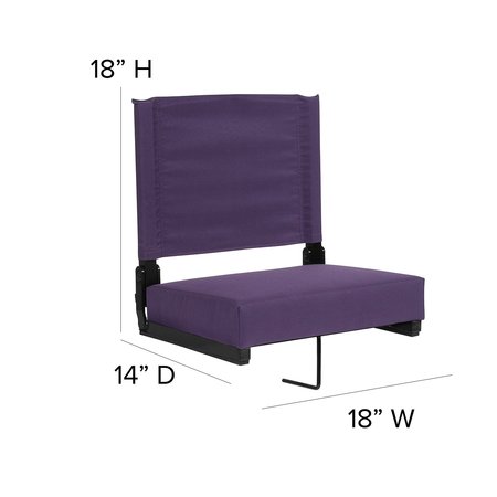 Flash Furniture Dark Purple Stadium Chair XU-STA-DKPUR-GG