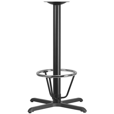 FLASH FURNITURE Black 30" x 30" Bar Height X-Base XU-T3030-BAR-3CFR-GG