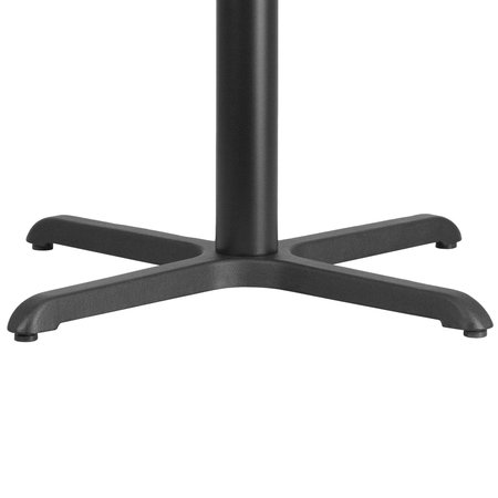 Flash Furniture Restaurant Table X-Base with 3" Dia. Tab, 30" W, 30" L, 28.5" H, Cast Iron, Iron Top, Black XU-T3030-GG