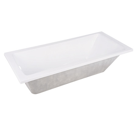 KINGSTON BRASS XVTPN593017 59" Acrylic Drop In Tub with, 59.06" L, 29.5" W, White, Acrylic XVTPN593017
