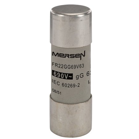 MERSEN Midget Fuse, 63A, 690V AC, 120kA Y215646