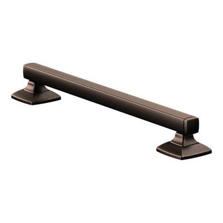Moen 18" L, Transitional, Stainless Steel, Voss 18" Grab Bar Oil Rubbed Bronze, Oil Rubbed Bronze YG5118ORB
