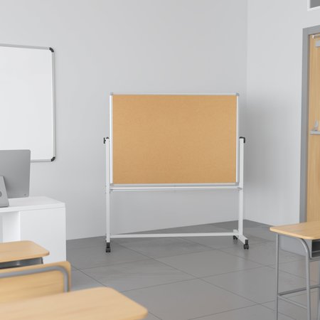 Flash Furniture Cork/Marker Board, 53W x 59H YU-YCI-002-CK-GG