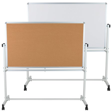 Flash Furniture Cork/Marker Board, 62.5"W x 62.25"H YU-YCI-004-CK-GG