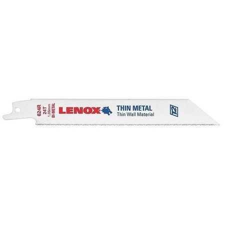 LENOX 6 in L x 24 TPI Bi-Metal Recip Saw Blade, TPI 24, 25 UNT, PK4 20496B624R